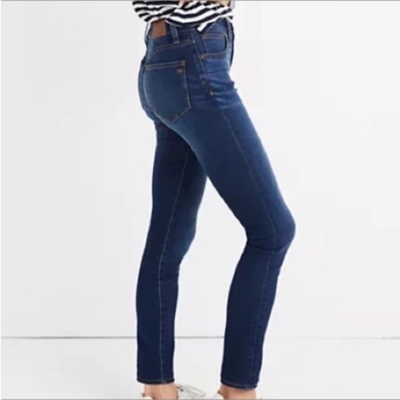 Madewell 10” High Rise Skinny Jeans Blue Like New - Picture 3 of 13